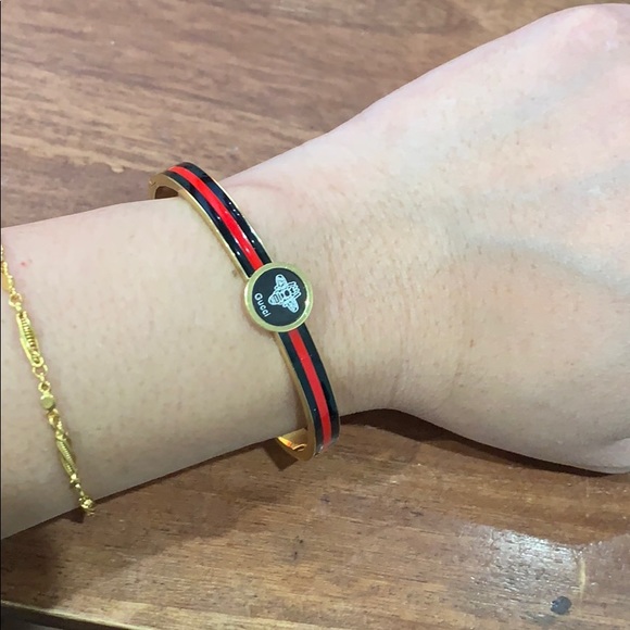 24k gold plated with stainless steel bangle - Picture 1 of 8